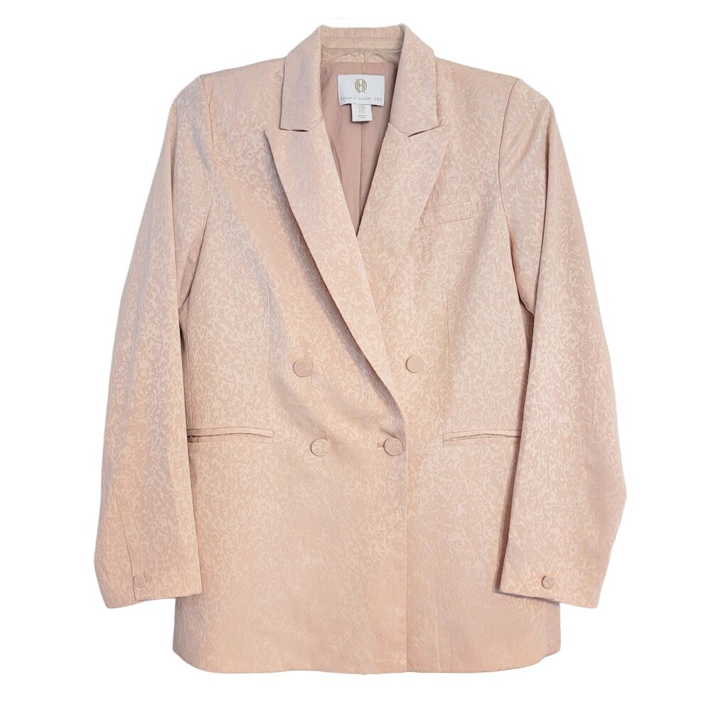 House of Harlow Floral Jacquard Double Breasted Blazer